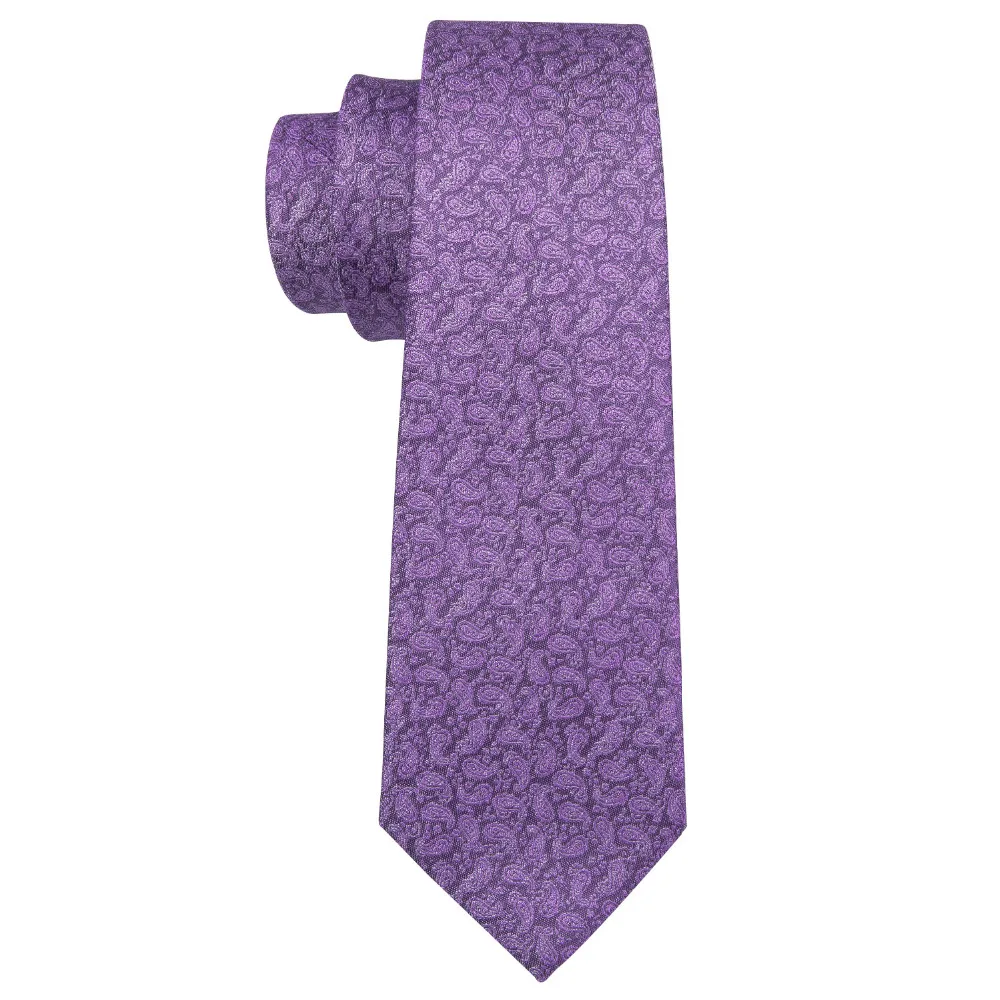 Barry. Wang Новая мода фиолетовый Пейсли Свадебный галстук набор шелк шеи галстуки для мужчин подарок Свадьба Жених Бизнес вечерние FA-5125