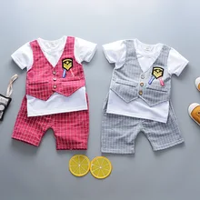 DIIMUU Toddler Summer Fashion Baby Boys Clothing Casual Outfits Pullovers Short Sleeve Plaid Fake T-Shirts Pants Party Suits DIIMUU Toddler Summer Fashion Baby Boys Clothing Casual Outfits Pullovers Short Sleeve Plaid Fake T-Shirts Pants Party Suits