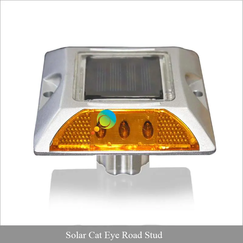 

Promotional Yellow color led flashing light 3M Reflcetor Waterproof cat eye LED solar road stud