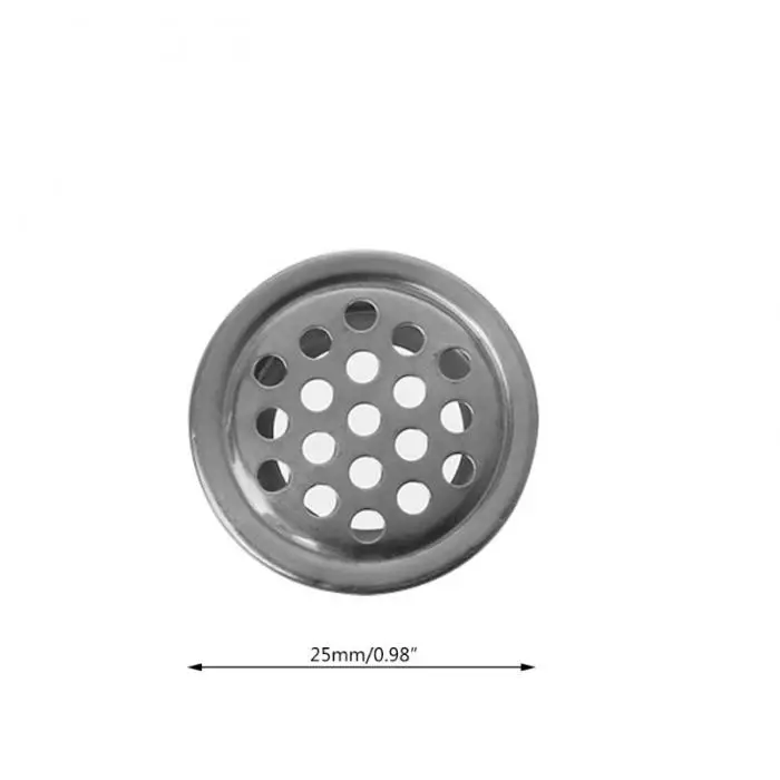 High Air Vents Stainless Steel Round Vent Mesh Hole for Kitchen Bathroom Cabinet LG66