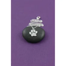 Paw Necklace Pawprint Necklace Paw Print Necklace Engraved Pets Name Dog Pet Memorial Gift Personalized Christmas for lovers