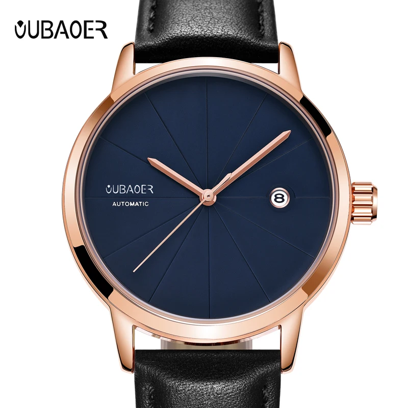 Бренд OUBAOER 2018 механические часы мужские спортивные модные автоматические