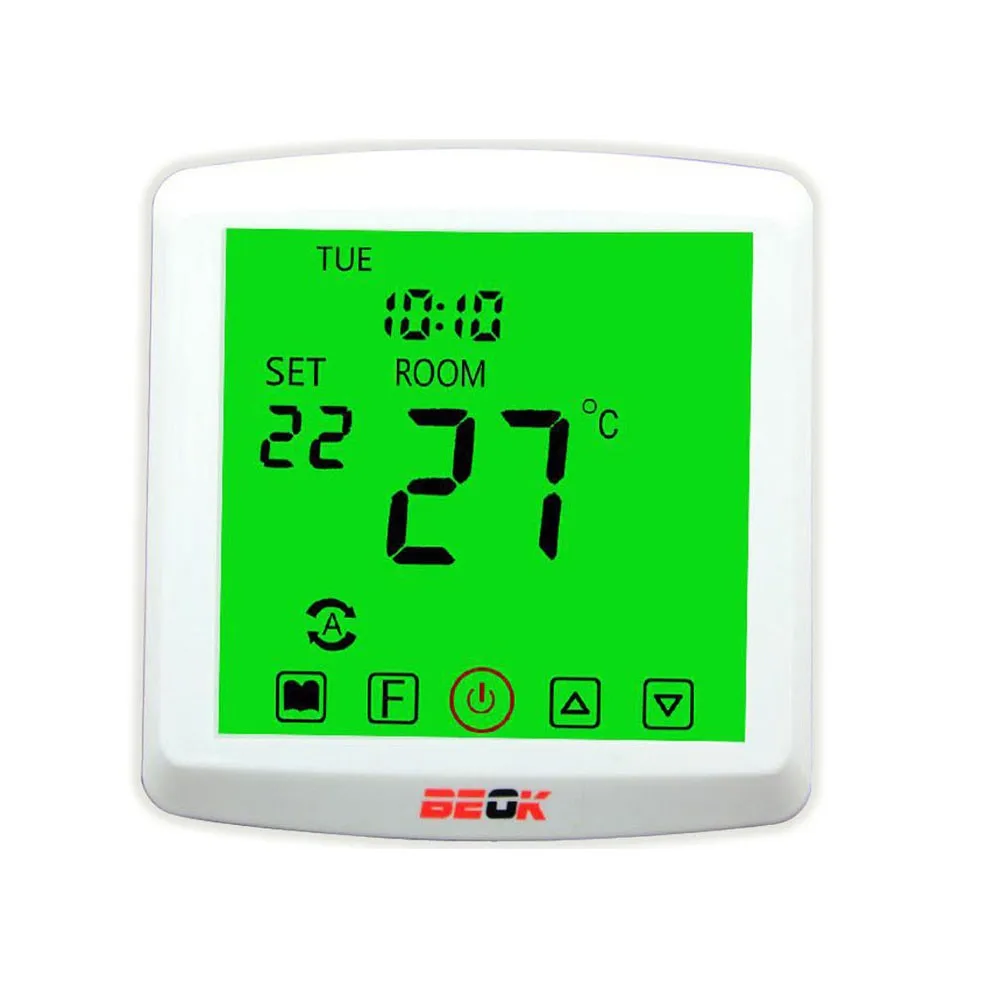 Thermostat with green light