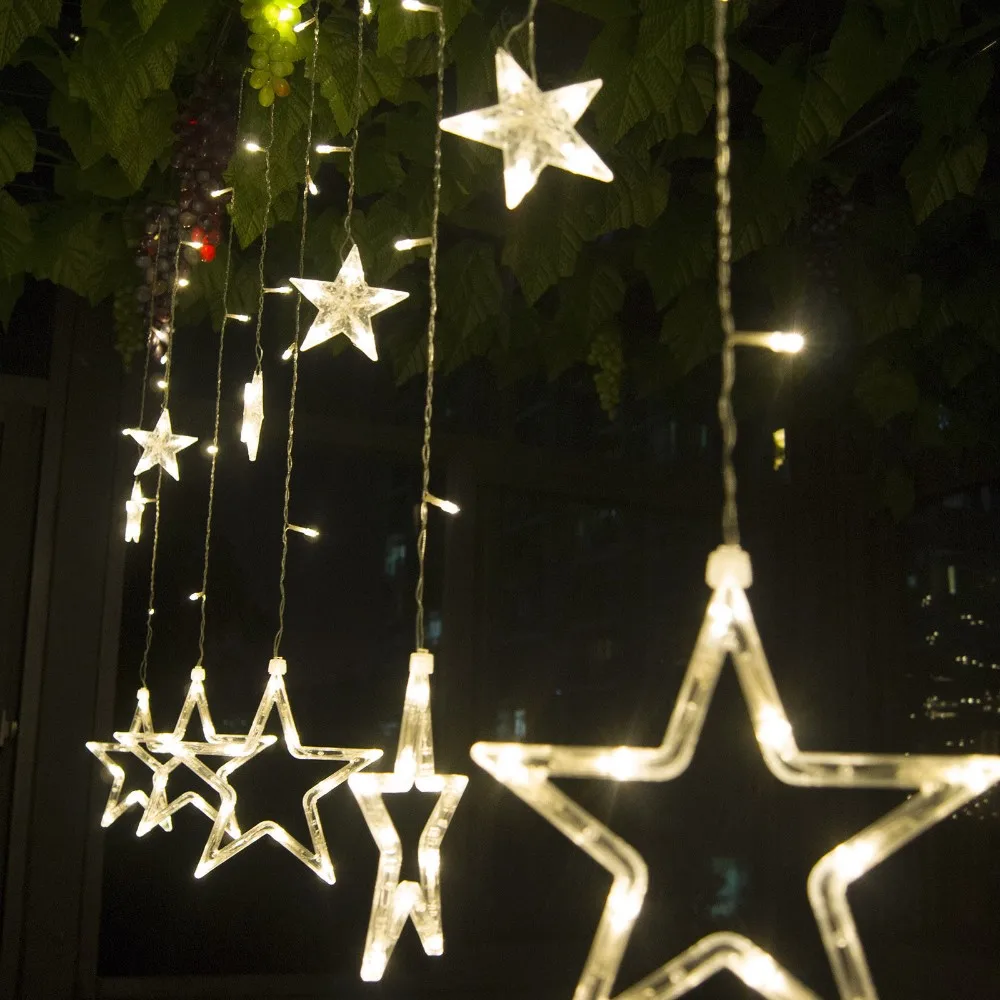 LED Curtain Star String Fairy Light01