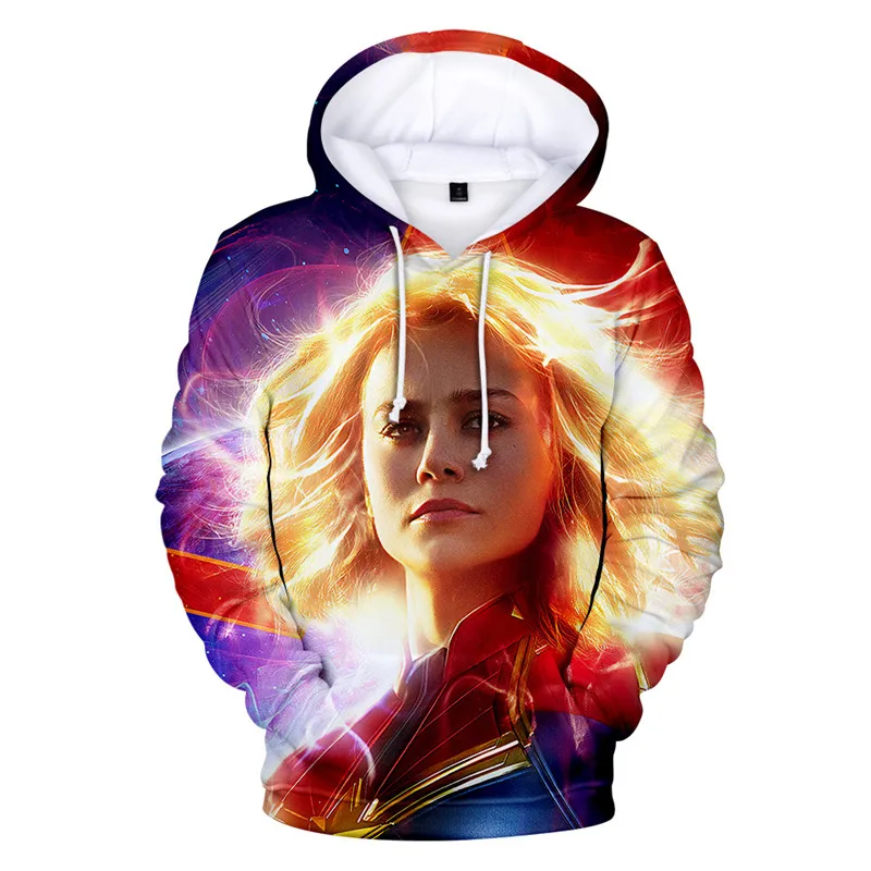 Carol Danvers 3D костюм капитана Марвел из фильма мужская куртка для мужчин/wo для мужчин Косплей уличная Толстовка для мужчин/женщин толстовка с капюшоном