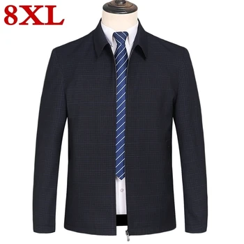 

New high quality plus size 8XL 7XL 6XL Business Casual Men's Jacket Coat Spring Autumn Male Classic Style Loaded Man Coat