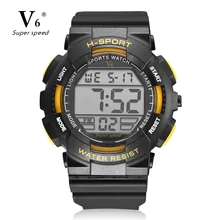 V6 бренд Для мужчин спортивные часы 50 м Водонепроницаемый цифровой светодио дный военные часы Для мужчин открытый электроники Наручные часы Relogio Masculino
