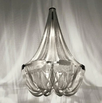 

American fashion brief traditional aluminum chain pendant light