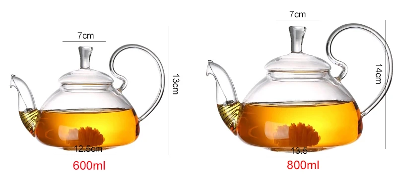 Полный набор чайников из боросиликатного стекла, стеклянный чайник, чашка, бамбуковый чайный поднос, чайный набор, чайный горшок с подогревом, Термостойкое стекло, подарочный набор