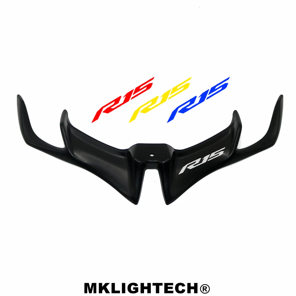 

MKLIGHTECH For YAMAHA YZF-R15 V3.0 2017-2019 Motorcycle Front Fairing Aerodynamic Winglets ABS Plastic Cover Protection Guards