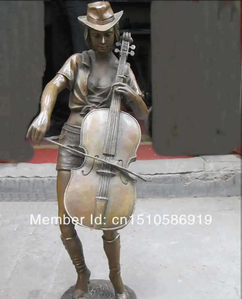 30 Esthete魅力純粋なブロンズアートバイオリンチェリスト騎乗位クール女性美人像 Statue Woman Statue Artstatue Bronze Aliexpress