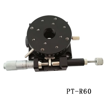 

PT-R60 precision fine-tuning slide table, manual displacement rotary table, size 60mm, bearing capacity 3kgf (29.4N)