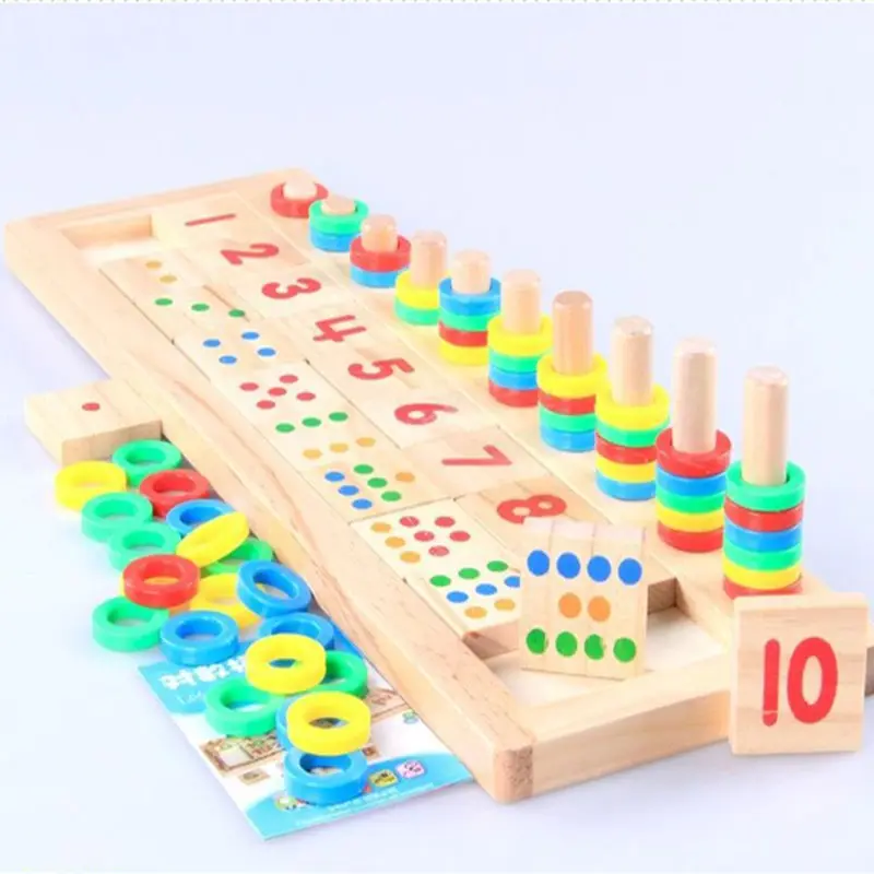 

Montessori teaching logarithmic board MB03 early childhood educational early childhood teaching aids rainbow donuts