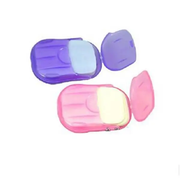 

6.8 x 4.7 x 1.7cm Travel Soap Slice Sheets Paper Convenient Washing Hand Bath Travel Scented Slice Sheets Foaming Box Paper Soap