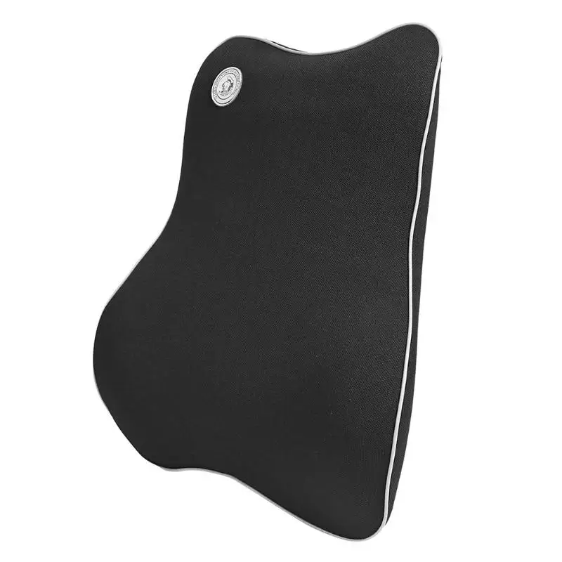 VODOOL 3D подушка для сиденья автомобиля с эффектом памяти подголовник подушка для отдыха шеи поясничная Подушка для спины авто аксессуары для интерьера - Название цвета: Waist Black