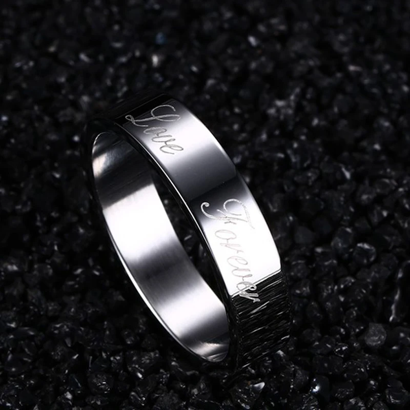 

CAR3 lover ring write love forever for women and man have USA size 6 7 8 9 for women birthday gift