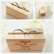 Новое поступление кольцо держатель обручальное кольцо на заказ коробка деревянная невеста жених ювелирный держатель Брошь маленький цветок из прозрачного хрусталя уникальные подарочные принадлежности