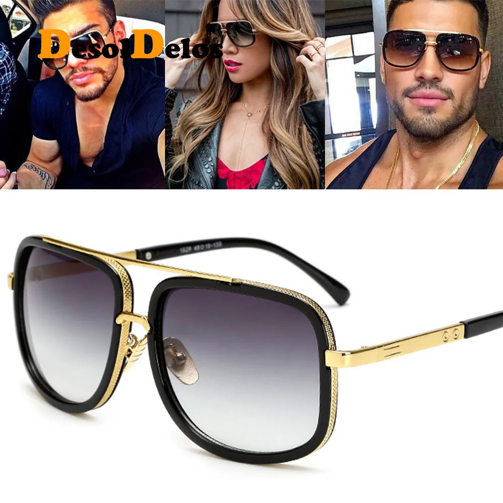 Oversized Men Sunglasses men luxury brand Women Sun Glasses Square Male Gafas de sol female sunglasses for men women 2019