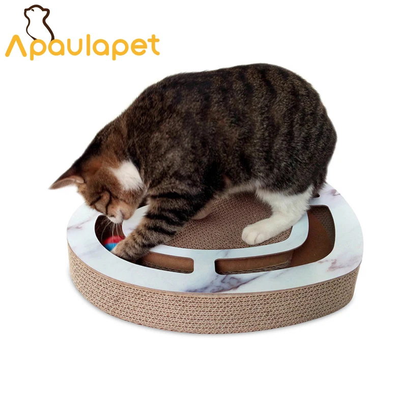 APAULAPET игрушка для домашних животных тепло круглый кот скретч доска гофрированная бумага головоломка кошка игрушка кошка сокровищница коробка