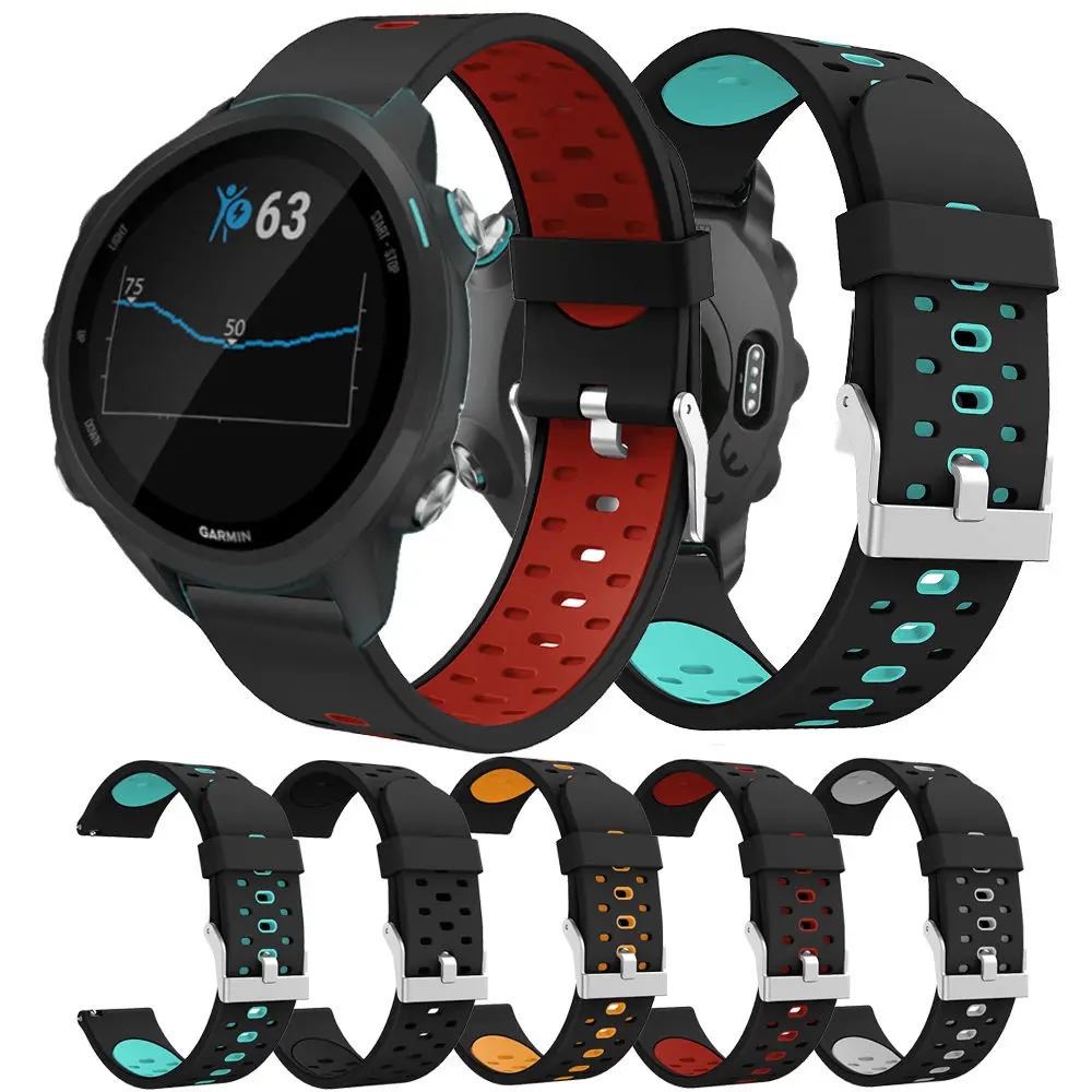 

Watch strap for Garmin Forerunner 245/245M/Vivoactive 3 soft silicone Smart watches bands for Forerunner 645 Music Wristbands