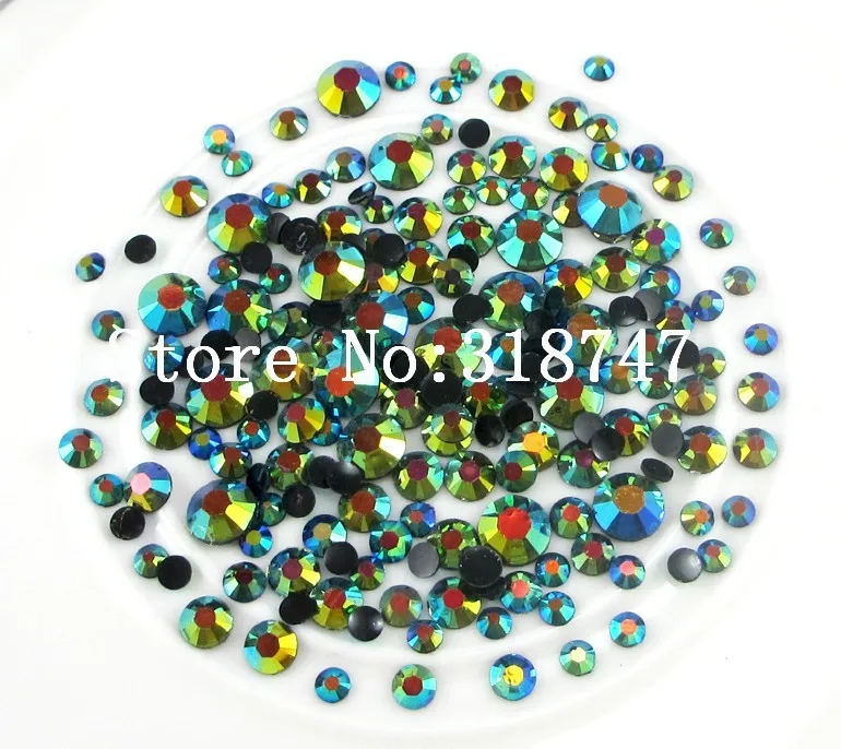 

Lucia crafts 20g,approx 1300pcs Mix 3-6mm AB Color Flatback Non-Hotfix Resin Rhinestones DIY Phone Nail Art Craft G0202