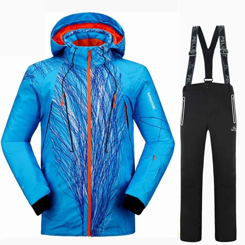 أعلى جودة Pelliot العلامة التجارية بدلة تزلج الرجال سوبر الدافئة للماء سترة تزلج على الجليد الدعاوى تنفس في الهواء الطلق الجبلية التزلج