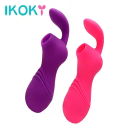 IKOKY оральный секс оральные ласки сосание сосков вибрирующий для клитора присоска Вибратор Секс игрушки для женщин мультискоростной