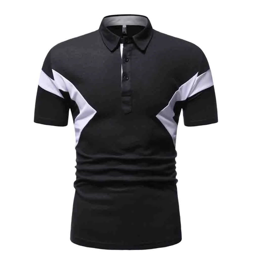 Jaycosin мужские летние весенние дышащие топы рубашка с коротким рукавом спортивная одежда для гольфа мужской топ с отложным воротником Camisas De Homem