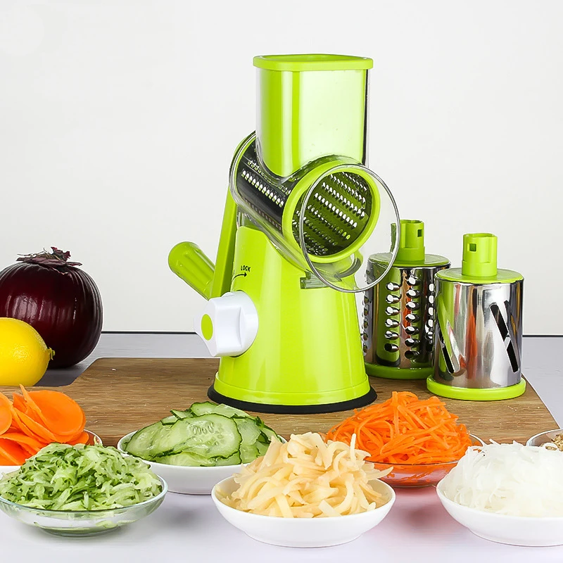 1 stücke Einfache Reinigung Von Große Kaliber Hand Trommel Dreh Multifunktionale Schnelle Schreddern Und Schneiden Slicer Von 430 Edelstahl