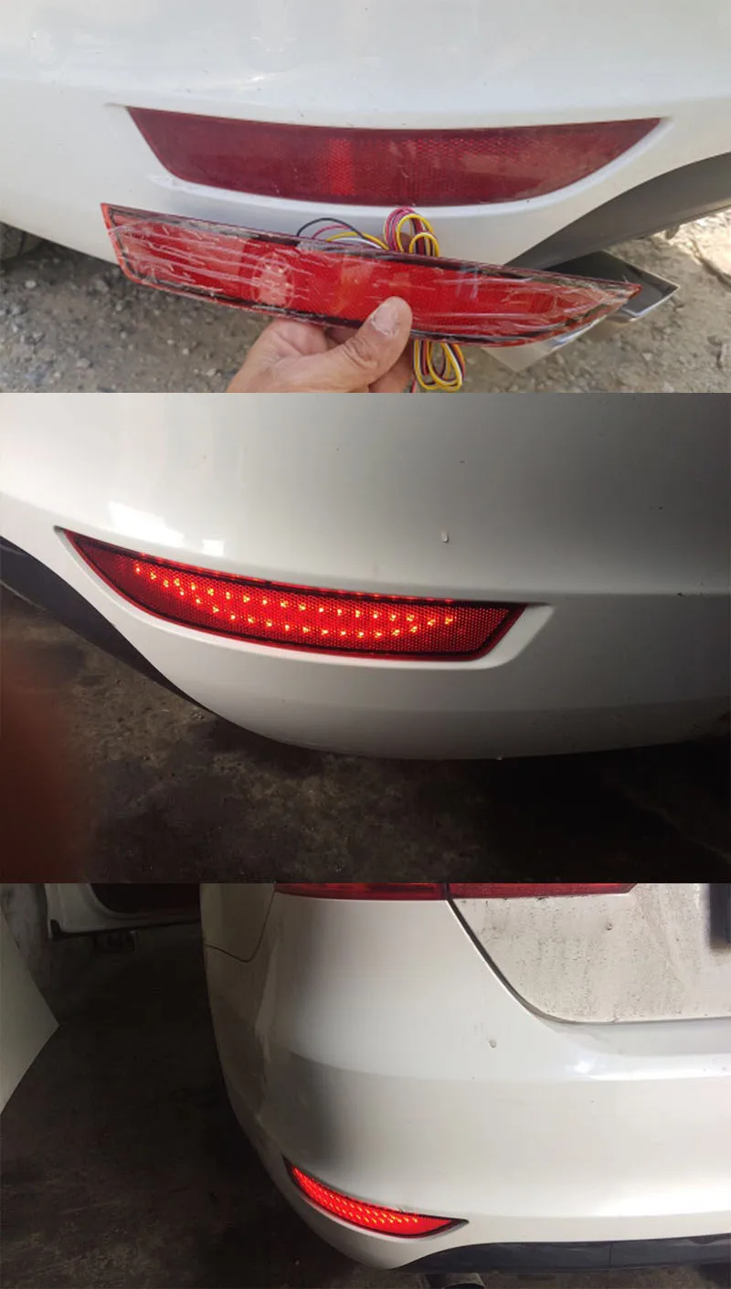 1 пара Автомобильный светодиодный фонарь светильник парковки Предупреждение задний бампер отражатель лампы светильник для Volkswagen Sagitar 2012- стайлинга автомобилей
