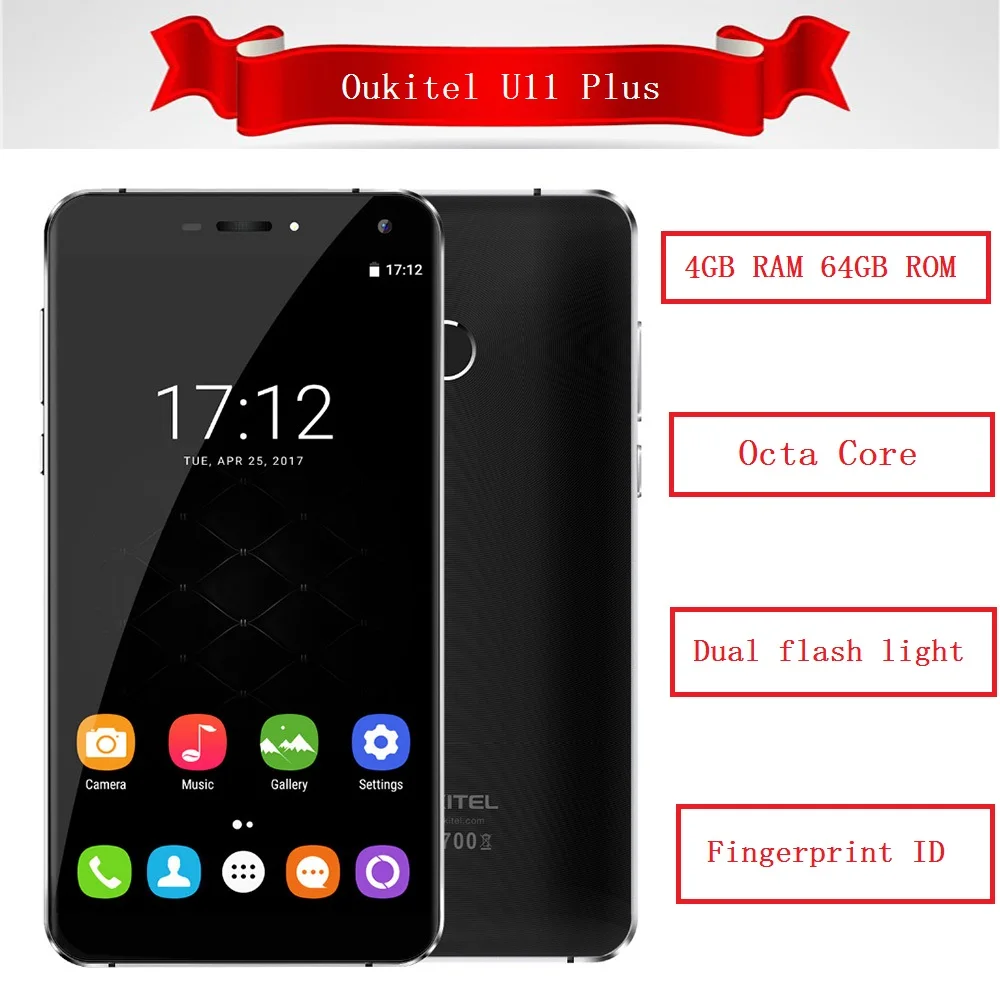 Oukitel u11 плюс 4 г смартфон Оперативная память ГБ Встроенная 64 Octa core android 7.0