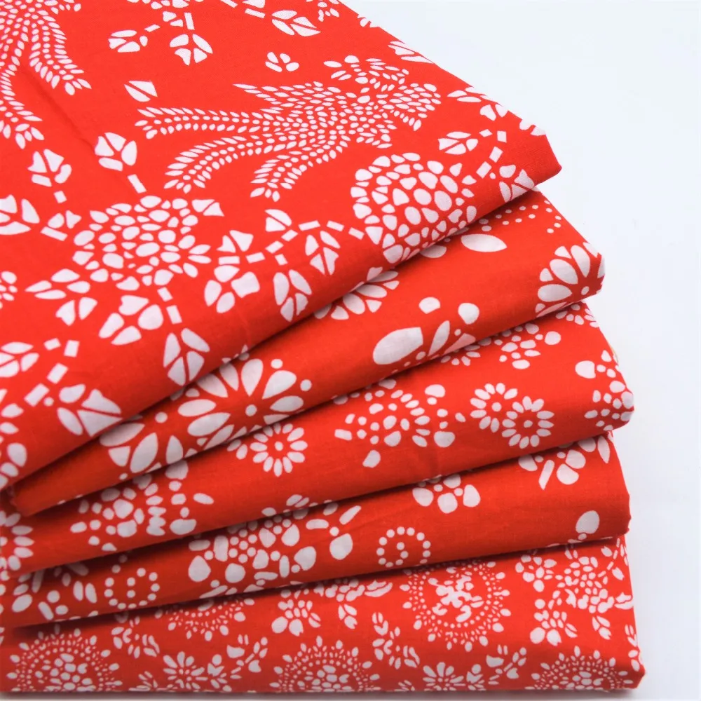 50x70cm Red Chinese style series Printed Cotton Fabric DIY handmade Sewing Tissue Telas Para