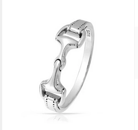 Prix pour 100% 925 En Argent Sterling femmes hommes cheval peu mors anneau Prix pour 100% 925 En Argent Sterling femmes hommes cheval peu mors anneau