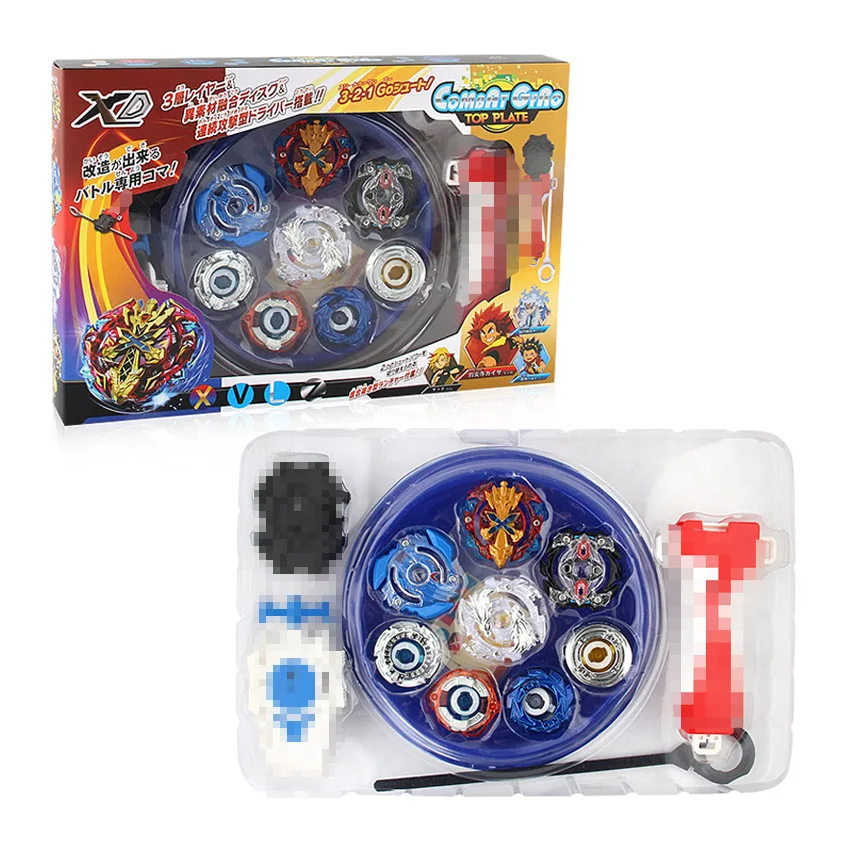 

4pcs/set Beyblades arena stadium Metal Fusion 4D Battle Metal Top Fury Masters launcher grip children christmas toy