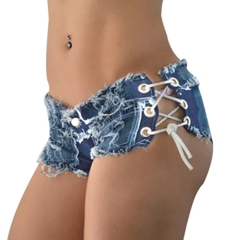 

Ladies Skinny Club Super Short 2019 Summer Denim Cotton Bandage Small Pocket Shorts Jeans Women's Sexy Low Waistdenim Shorts