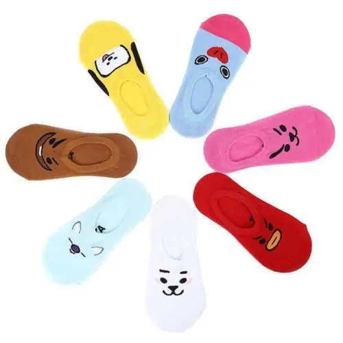 

Women Girls Low Ankle Socks Boys Cartoon Cotton Short Socks Kpop Fans Gift Short Low Ankle Socks