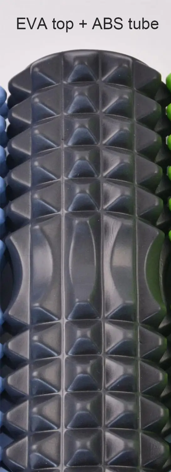 4 цвета матрица пена ролик EVA топ+ ПВХ/ABS трубка высокой плотности Йога Пилатес Пена ролик фитнес Релакс мышцы Йога ролик - Цвет: Серый