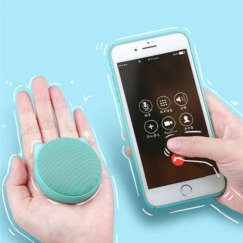 Портативный кошачьими ушками мини беспроводной Bluetooth динамик открытый звуковой громкоговоритель сладкий
