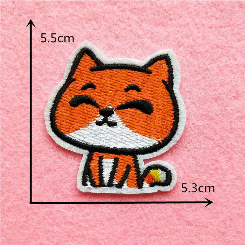 new arrive Sewing cartoon Animals cat dog butterfly patches iron on clothing Embroidery Fabric Badges Stickers DIY accessory