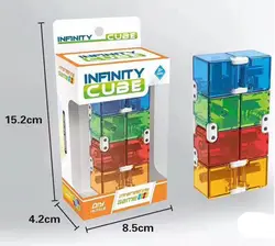 Новый красочный куб пластиковый бесконечный куб для снятия стресса анти-Тревога стресс забавные автоматические игрушки для детей