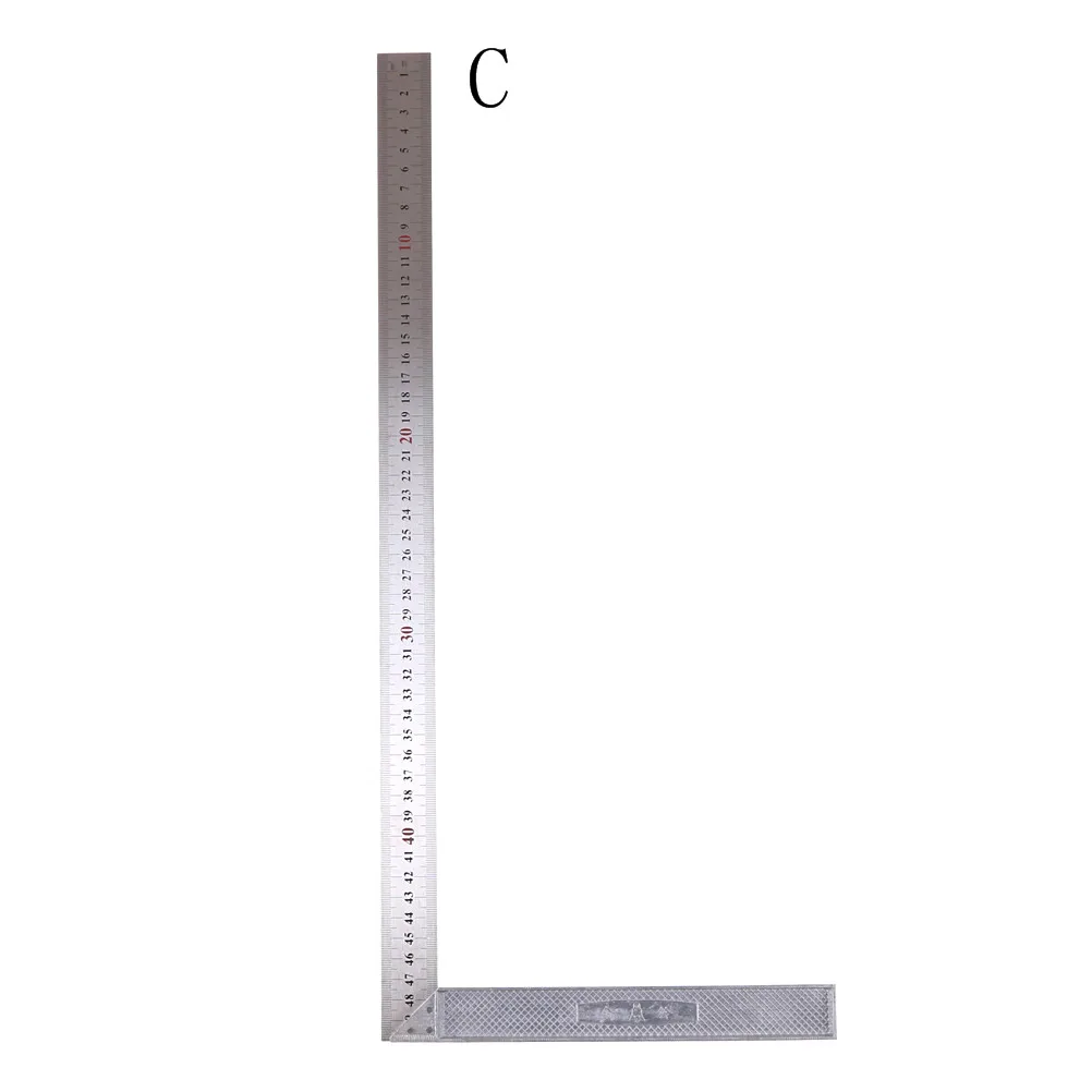 Металл Сталь инженеры попробуйте квадратный набор древесины измерительный инструмент правый угол линейка 90 градусов измерительные инструменты 4 размера - Цвет: C