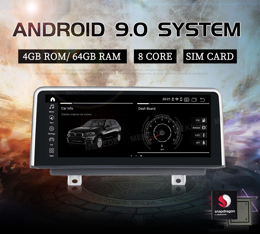 Mekede android 9,0 4 Гб ОЗУ 64 Гб ПЗУ Автомобильный мультимедийный плеер Авто Радио подходит для BMW X3 F25 X4 F26 Центральная мультимидия gps навигация