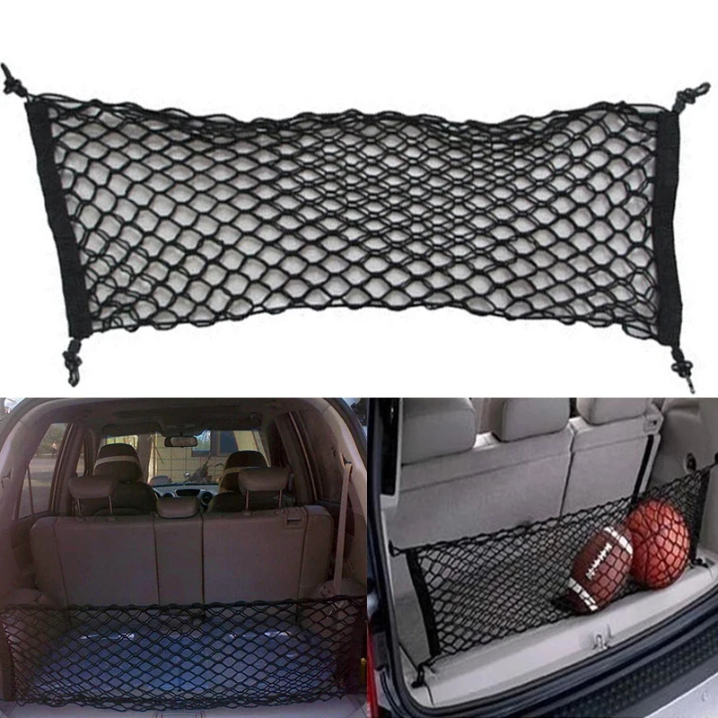 Car Trunk Rear Cargo Net Organizer Storage Elastic Mesh Holder Universal  Nylon