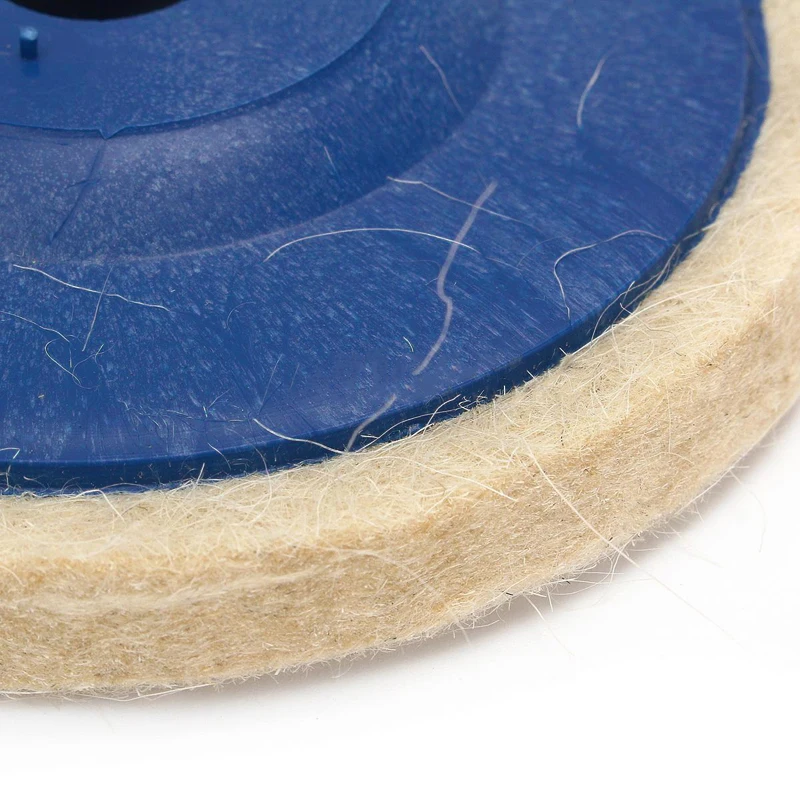 DWZ  3pcs 100mm 4inch Wool Buffing Grinding Wheel Felt Polishing Discs Pads Set Blue