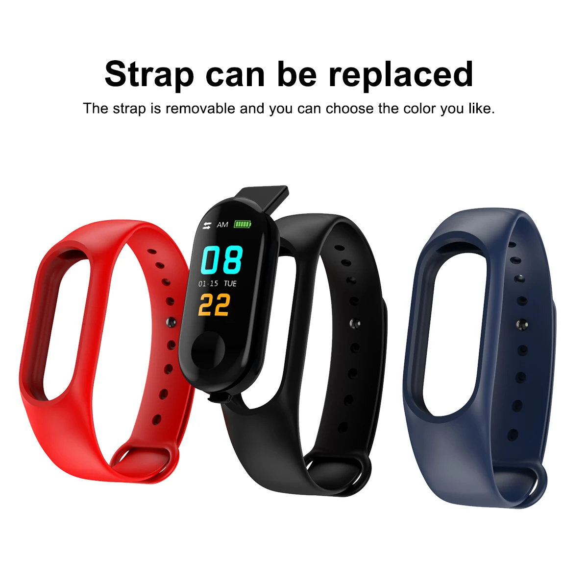 

0.96"TFT M3 Smart Band Watch Fitness Tracker Pedometer Blood Pressure Bracelet Heart Rate Monitor Waterproof USB Wristband