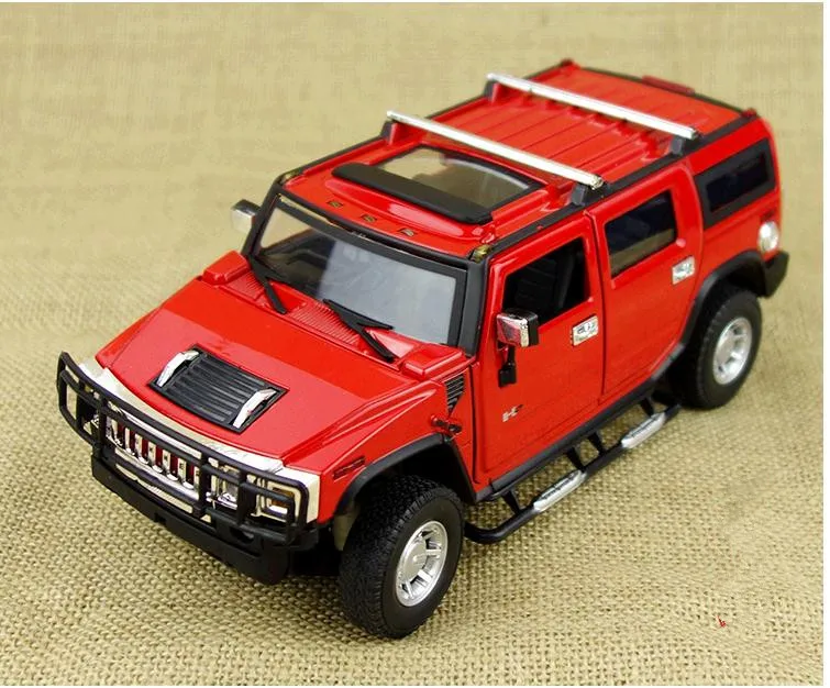 1:24 Hummer H2 модель автомобиля сплав модели автомобиля высокая имитационная модель джип внедорожные транспортные средства