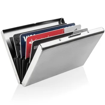 

Stainless Steel Slim Luxury Business Credit Card Holder RFID Blocking Men Wallet ID Card Case Protection Women Travel Organizer