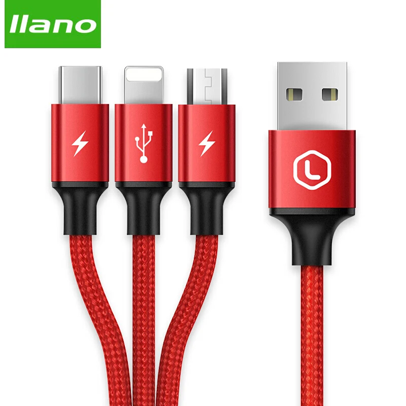 

3 in1 for Apple/USb/Type-C data cable USB C fast charging USB cable for iPhone 5s/6/7/8 Samsung S7/S6/8 Huawei xiaomi data cable