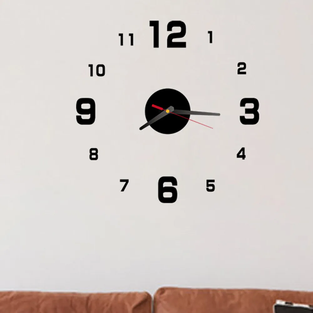 

2019New Clock Watch Wall Clocks Modern Large 3D DIY Mirror Surface Art Wall Clock Sticker Home Office Decor fashion watches_2.25