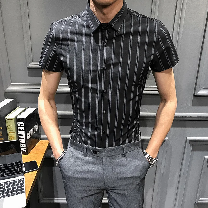 Camisas hombre manga corta Лето 2019 Новый коротким рукавом мужская рубашка универсальные